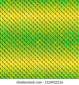 Vector seamless tropical pattern. Tropical texture for clothes, textiles, Vector color chameleon. Fish skin texture. Vector fish sacale pattern.