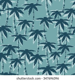 vector seamless tropical print. palm trees, graphical, modern, tropics, spring summer time, palm trees pattern.