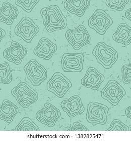 Vector seamless turtle pattern. Abstract, modern print in green with scuffs