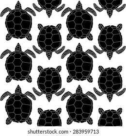 vector seamless turtle, sea animal  design