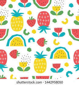 Vector seamless unicorn pattern for baby kids children, baby apparel, fabric, textile, wallpaper, bedding, swaddles with unicorn, stars