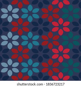 Vektor nahtlose usa Farbe Geometrisches einfaches Muster für ein florales Muster abstrakter Hintergrund