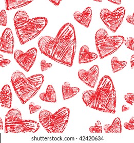 Vector seamless valentine pattern with hearts (from my Big "Seamless Collection")