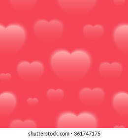 Vector Seamless Valentines Day Pattern. Holiday background with hearts