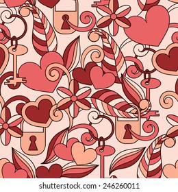 Vector Seamless Valentine's pattern