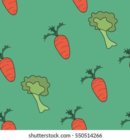 Vector seamless vegan pattern