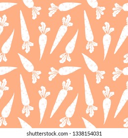 vector seamless vegetable pattern with carrots