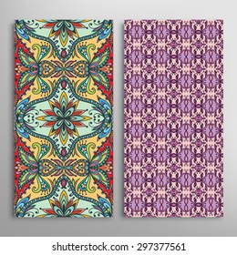 Vector seamless vertical patterns set with hand drawn texture for Wedding, Bridal, Valentine's day or Birthday Invitations. Business Cards, Flayers, Banners, Placards and Posters Design.