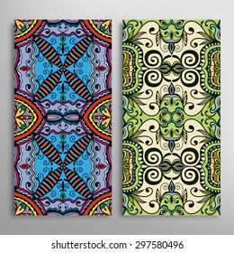 Vector seamless vertical patterns set with hand drawn texture for Wedding, Bridal, Valentine's day or Birthday Invitations. Business Cards, Flayers, Banners, Placards and Posters Design.