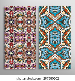 Vector seamless vertical patterns set with hand drawn texture for Wedding, Bridal, Valentine's day or Birthday Invitations. Business Cards, Flayers, Banners, Placards and Posters Design.