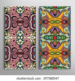 Vector seamless vertical patterns set with hand drawn texture for Wedding, Bridal, Valentine's day or Birthday Invitations. Business Cards, Flayers, Banners, Placards and Posters Design.