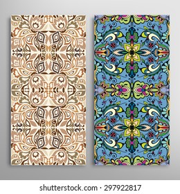 Vector seamless vertical patterns set with hand drawn texture for Wedding, Bridal, Valentine's day or Birthday Invitations. Business Cards, Flayers, Banners, Placards and Posters Design.