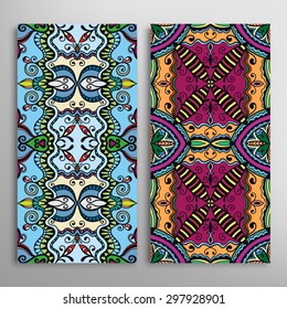Vector seamless vertical patterns set with hand drawn texture for Wedding, Bridal, Valentine's day or Birthday Invitations. Business Cards, Flayers, Banners, Placards and Posters Design.