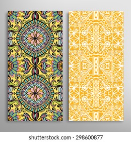 Vector seamless vertical patterns set with hand drawn texture for Wedding, Bridal, Valentine's day or Birthday Invitations. Business Cards, Flayers, Banners, Placards and Posters Design.