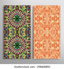 Vector seamless vertical patterns set with hand drawn texture for Wedding, Bridal, Valentine's day or Birthday Invitations. Business Cards, Flayers, Banners, Placards and Posters Design.