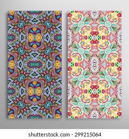 Vector seamless vertical patterns set with hand drawn texture for Wedding, Bridal, Valentine's day or Birthday Invitations. Business Cards, Flayers, Banners, Placards and Posters Design.