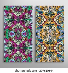 Vector seamless vertical patterns set with hand drawn texture for Wedding, Bridal, Valentine's day or Birthday Invitations. Business Cards, Flayers, Banners, Placards and Posters Design.