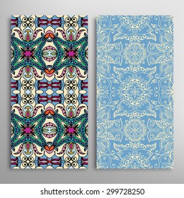 Vector seamless vertical patterns set with hand drawn texture for Wedding, Bridal, Valentine's day or Birthday Invitations. Business Cards, Flayers, Banners, Placards and Posters Design.