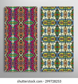 Vector seamless vertical patterns set with hand drawn texture for Wedding, Bridal, Valentine's day or Birthday Invitations. Business Cards, Flayers, Banners, Placards and Posters Design.