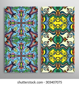 Vector seamless vertical patterns set with hand drawn texture for Wedding, Bridal, Valentine's day or Birthday Invitations. Fabric or paper print, fashion illustration. Abstract geometric background.