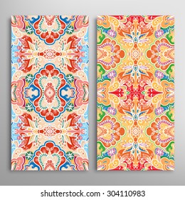 Vector seamless vertical patterns set with hand drawn texture for Wedding, Bridal, Valentine's day or Birthday Invitations. Fabric or paper print, fashion illustration. Abstract geometric background.