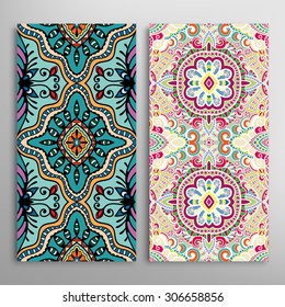 Vector seamless vertical patterns set with hand drawn texture for Wedding, Bridal, Valentine's day or Birthday Invitations. Fabric or paper print, fashion illustration. Abstract geometric background.