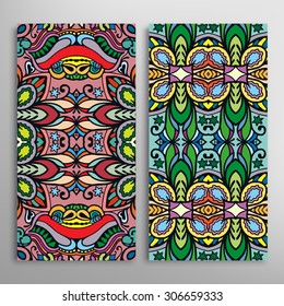 Vector seamless vertical patterns set with hand drawn texture for Wedding, Bridal, Valentine's day or Birthday Invitations. Fabric or paper print, fashion illustration. Abstract geometric background.