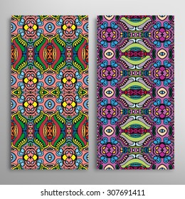 Vector seamless vertical patterns set with hand drawn texture for Wedding, Bridal, Valentine's day or Birthday Invitations. Fabric or paper print, fashion illustration. Abstract geometric background.