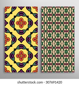 Vector seamless vertical patterns set with hand drawn texture for Wedding, Bridal, Valentine's day or Birthday Invitations. Fabric or paper print, fashion illustration. Abstract geometric background.