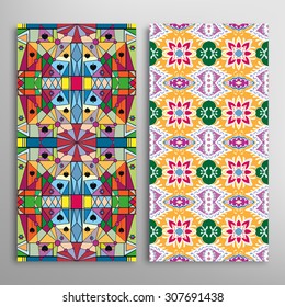 Vector seamless vertical patterns set with hand drawn texture for Wedding, Bridal, Valentine's day or Birthday Invitations. Fabric or paper print, fashion illustration. Abstract geometric background.