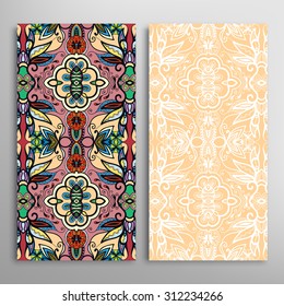 Vector seamless vertical patterns set with hand drawn texture for Wedding, Bridal, Valentine's day or Birthday Invitations. Fabric or paper print, fashion illustration. Abstract geometric background. 