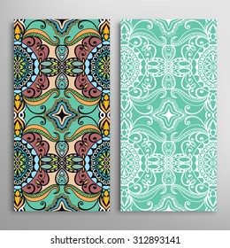 Vector seamless vertical patterns set with hand drawn texture for Wedding, Bridal, Valentine's day or Birthday Invitations. Fabric or paper print, fashion illustration. Abstract geometric background.