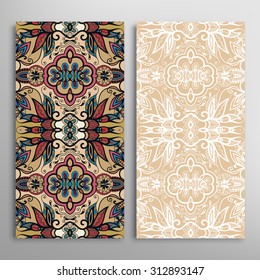 Vector seamless vertical patterns set with hand drawn texture for Wedding, Bridal, Valentine's day or Birthday Invitations. Fabric or paper print, fashion illustration. Abstract geometric background.