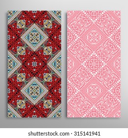 Vector Seamless Vertical Patterns Set Hand Stock Vector (Royalty Free ...