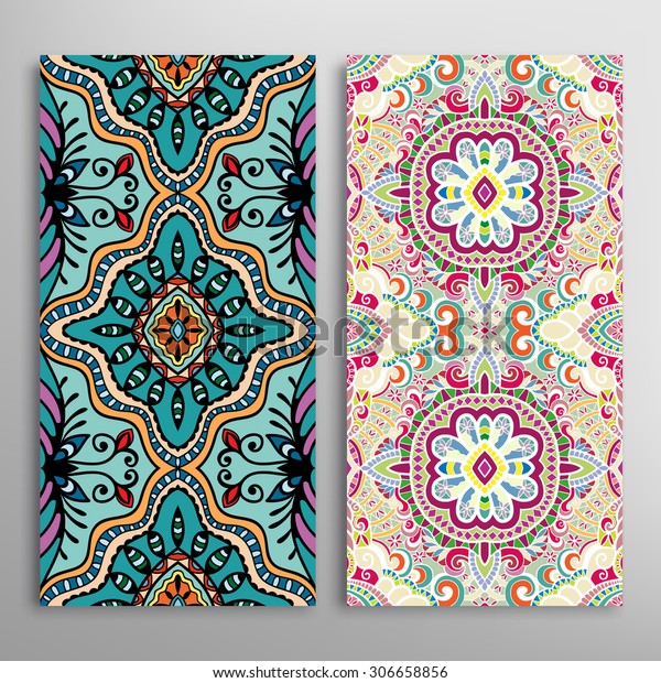 Vector Seamless Vertical Patterns Set Hand Stock Vector (Royalty Free ...