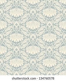 vector seamless vintage damask pattern background with floral retro ornament  in antique baroque style ornate decorative  calligraphy design flower