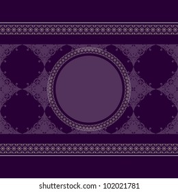 vector seamless vintage eastern style  pattern with lacy frame for your text