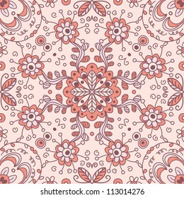vector seamless vintage floral pattern background