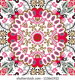 vector seamless vintage floral pattern background