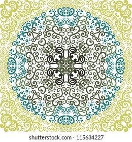 vector seamless vintage floral pattern background