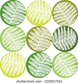 Vector seamless vintage floral pattern. Exotic leaves and polka dot.