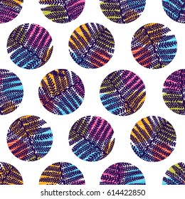 Vector sin fisuras de color floral vintage. Hojas exóticas y punto polka.