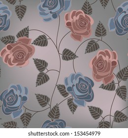 vector seamless vintage flower background