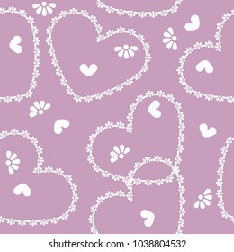 vector seamless vintage heart pattern
