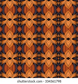 Vector Seamless Vintage Lace Pattern. Hand Drawn Tile Texture, Ethnic Ornament
