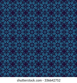 Vector Seamless Vintage Lace Pattern. Hand Drawn Tile Texture, Ethnic Ornament