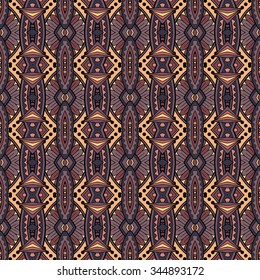 Vector Seamless Vintage Lace Pattern. Hand Drawn Tile Texture, Ethnic Ornament
