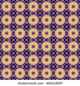 Vector Seamless Vintage Lace Pattern. Hand Drawn Tile Texture, Ethnic Ornament