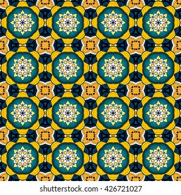 Vector Seamless Vintage Lace Pattern. Hand Drawn Tile Texture, Ethnic Ornament