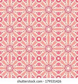 Vector seamless vintage pattern. Floral geometric ornament. Endless texture for wallpaper, surface textures, pattern fills, web page background